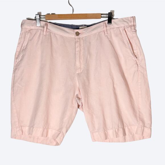 Faherty Other - Faherty Tradewinds Linen Blend Shorts Mens 38 Chino Pink Knit Preppy‎ Beach